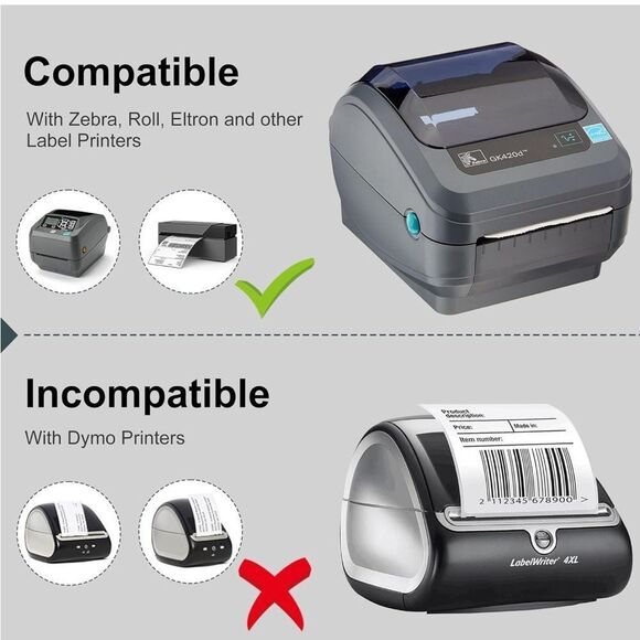 4x6” 2-pk of 250/roll = 500 Labels | Direct Thermal Printer Shipping Labels - Picture 8 of 8